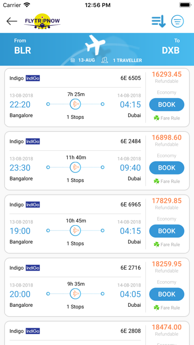 ภาพหน้าจอของ FlyTripNow