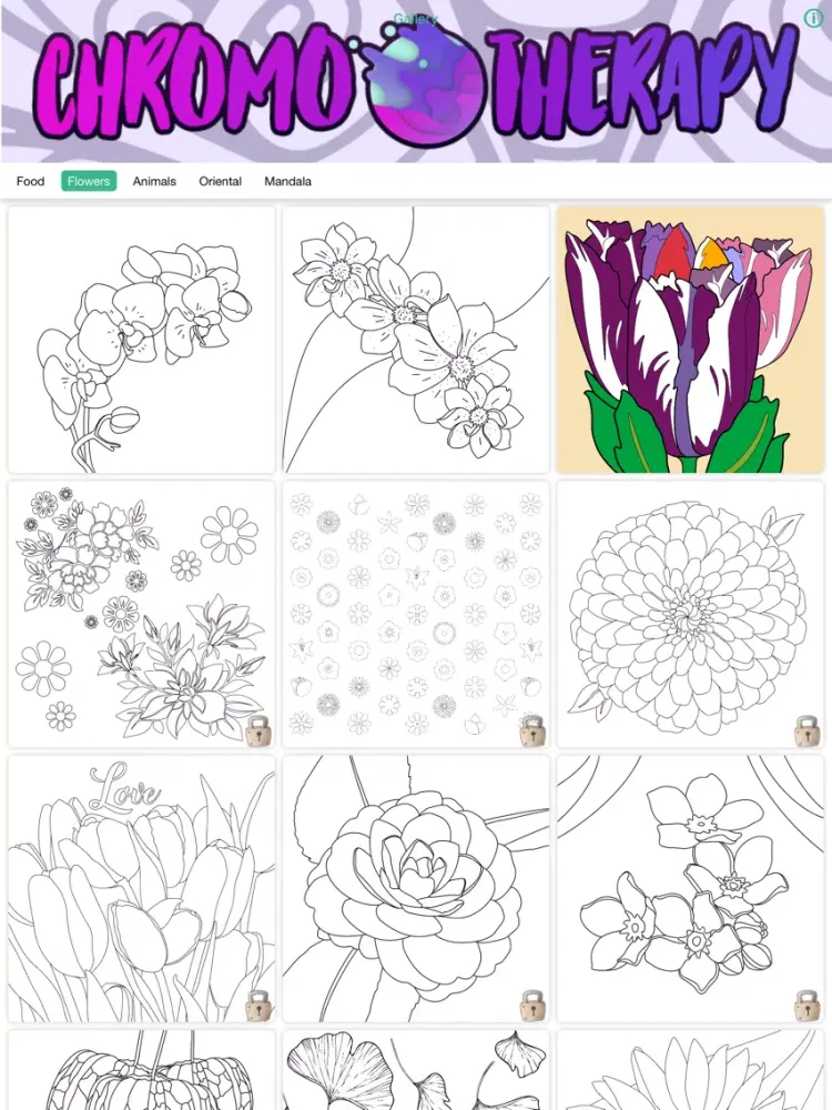 Coloring Book - Chromotherapy iPad  스크린샷