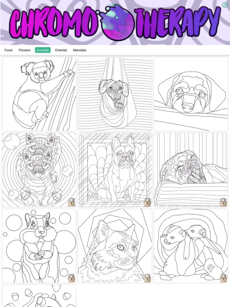 Coloring Book - Chromotherapy iPad  스크린샷