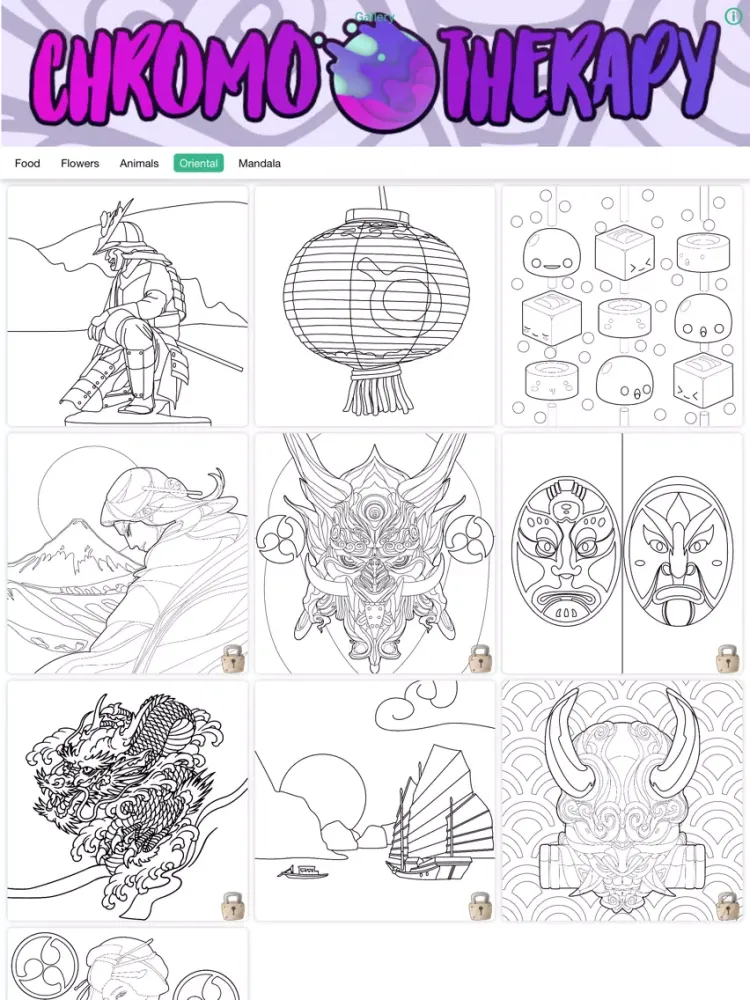 Coloring Book - Chromotherapy iPad  스크린샷
