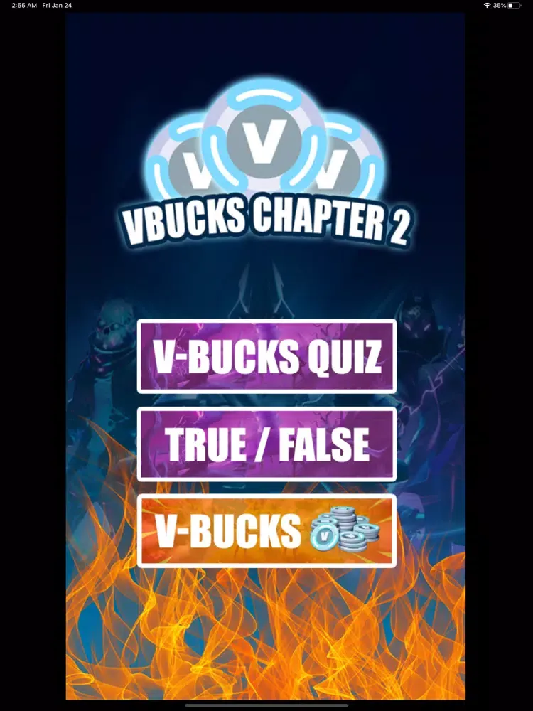 Pro Vbucks for Fortnite l Quiz iPad 應用截圖