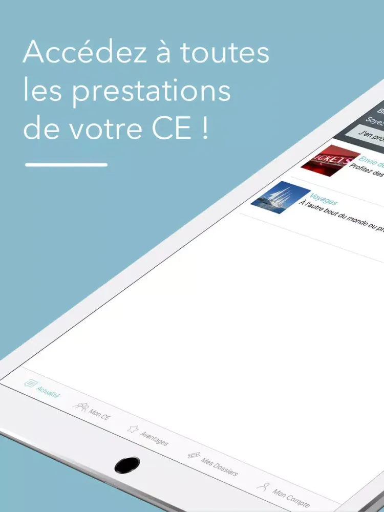 Captures d'écran de CER EGS iPad 