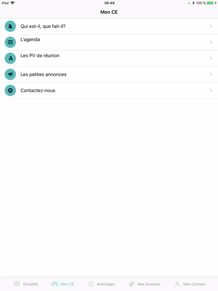 Tangkapan layar CE SEMEA iPad 