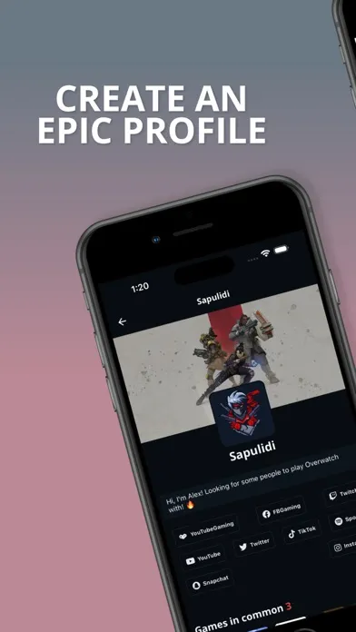 Capturas de tela do PROX gamer app