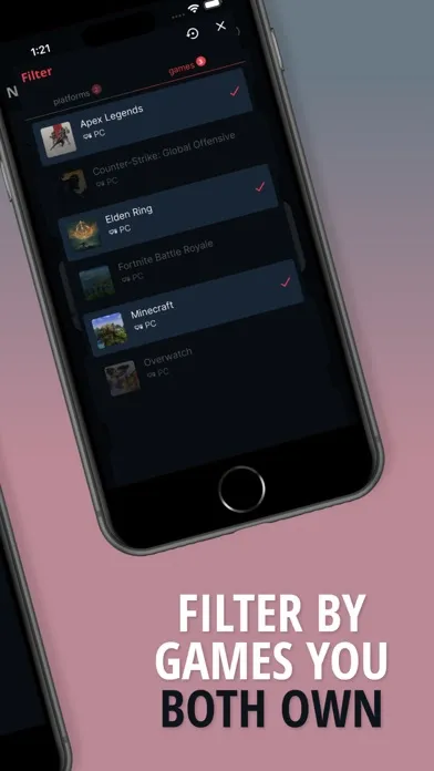 Capturas de tela do PROX gamer app