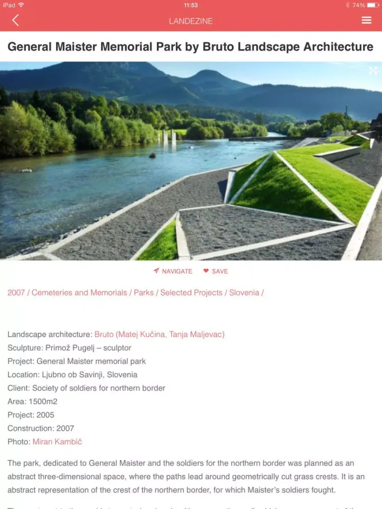 Landezine - Landscape Architecture App iPad  स्क्रीनशॉट