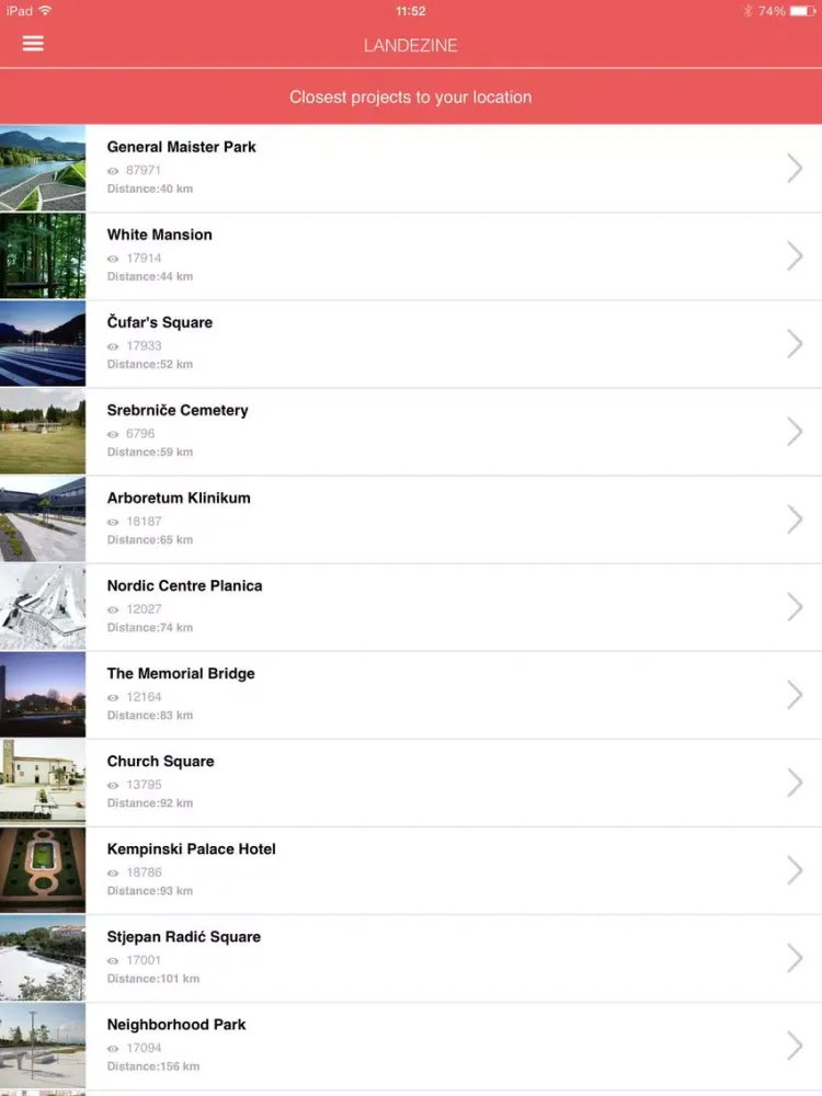 Landezine - Landscape Architecture App iPad  स्क्रीनशॉट
