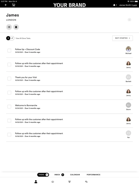 PI Clienteling iPad  Screenshots