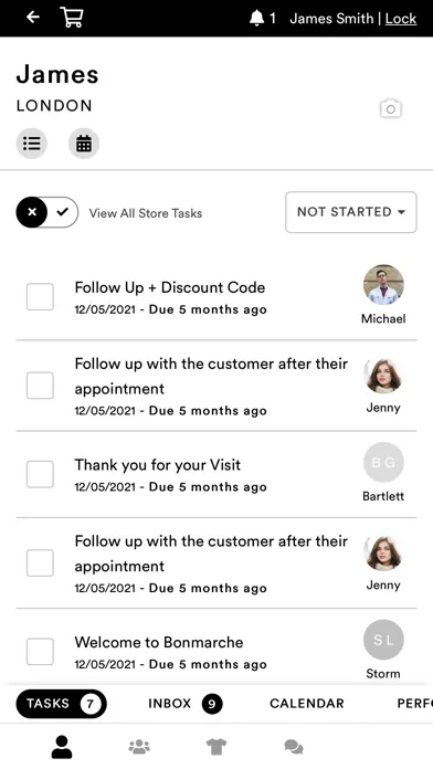 PI Clienteling Screenshots