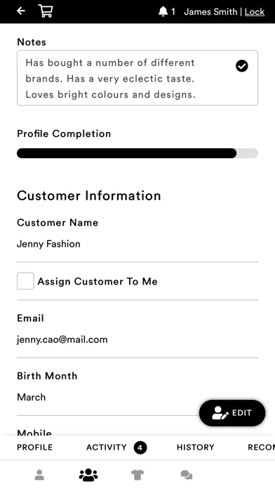 PI Clienteling Screenshots