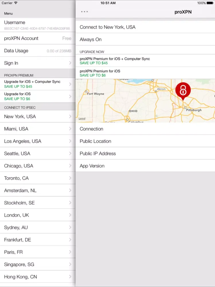 Ảnh chụp màn hình của proXPN VPN | Free VPN, protect your privacy iPad 