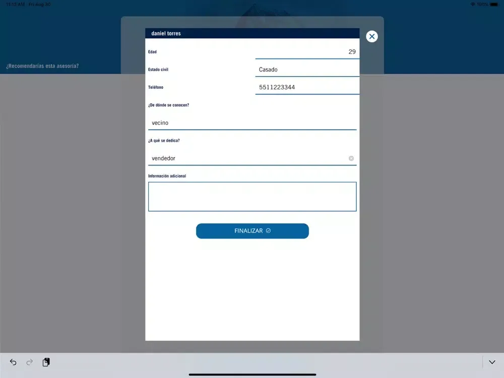 ADN Análisis de Necesidades iPad  スクリーンショット
