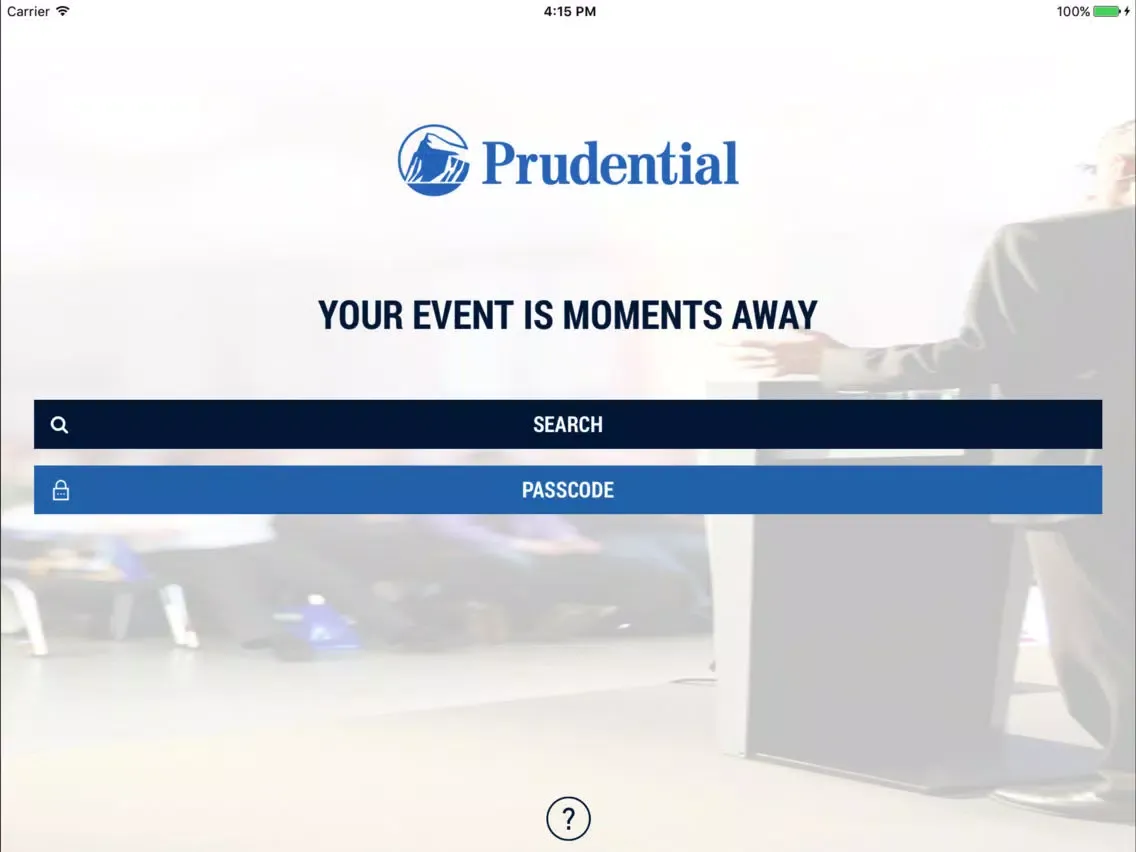 Capturas de tela do Prudential Events iPad 