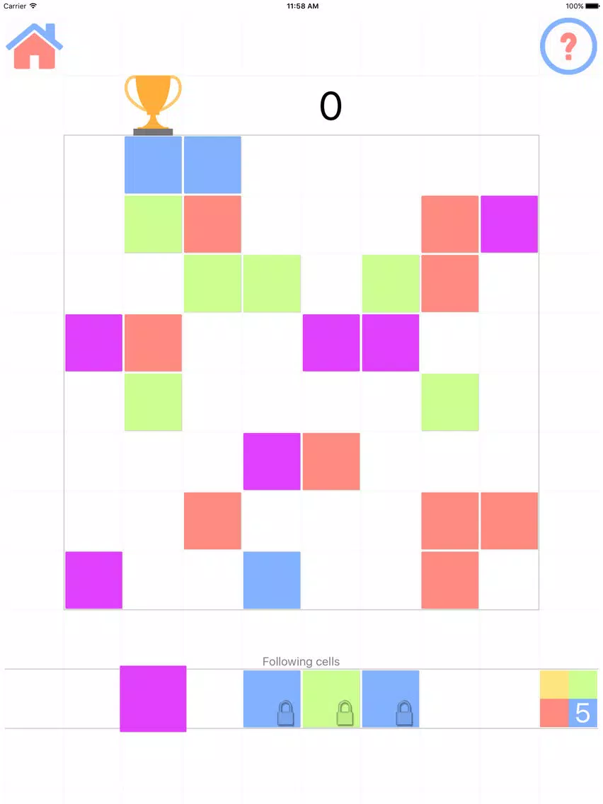 Colored Cells: Magic lines iPad  سکرین شاٹس