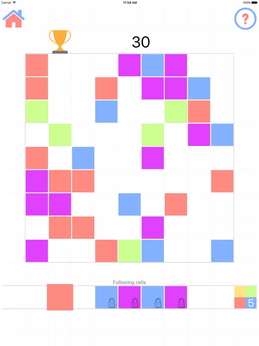 Colored Cells: Magic lines iPad  سکرین شاٹس