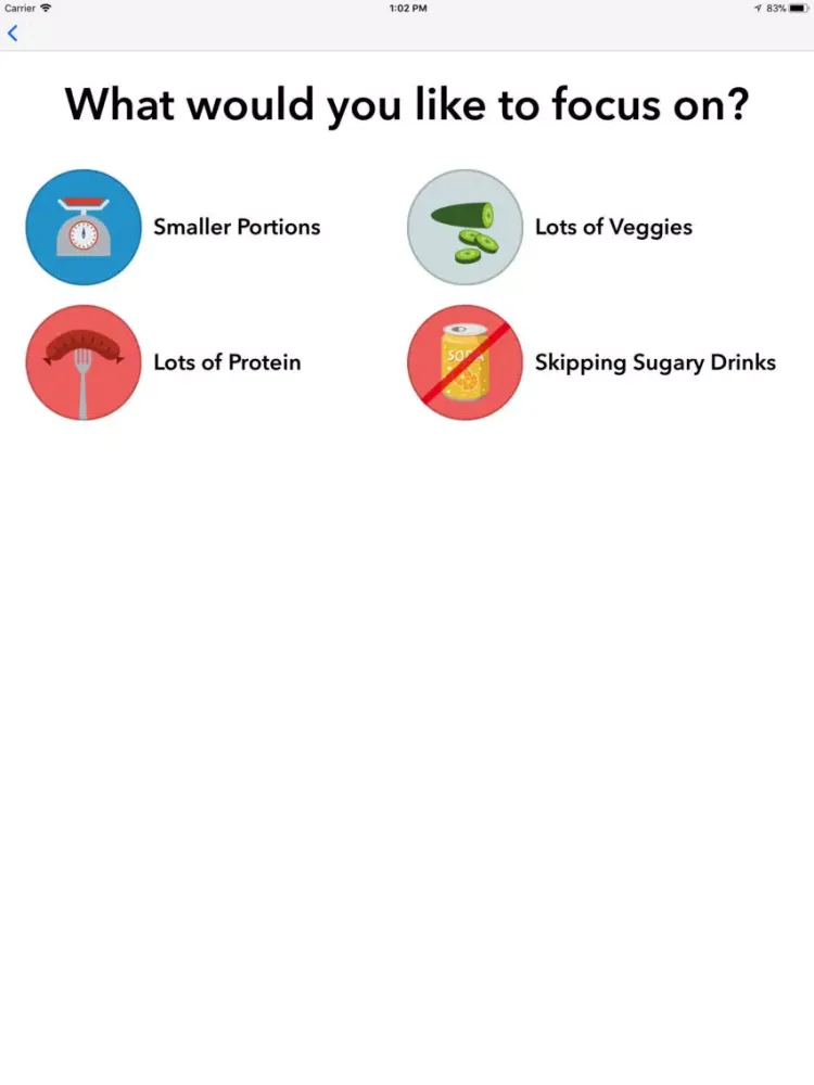 Choices - Weight Loss Diet iPad 应用截图