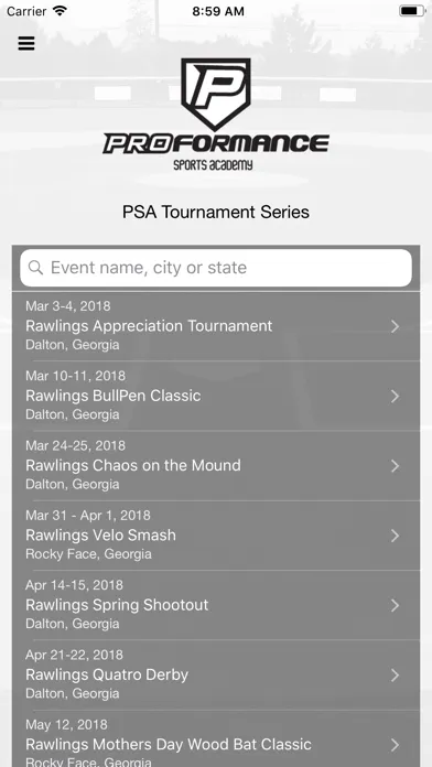PSA Tournament Series 스크린샷
