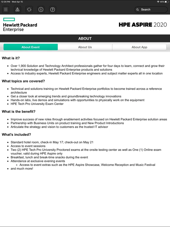 HPE Aspire iPad  Screenshots