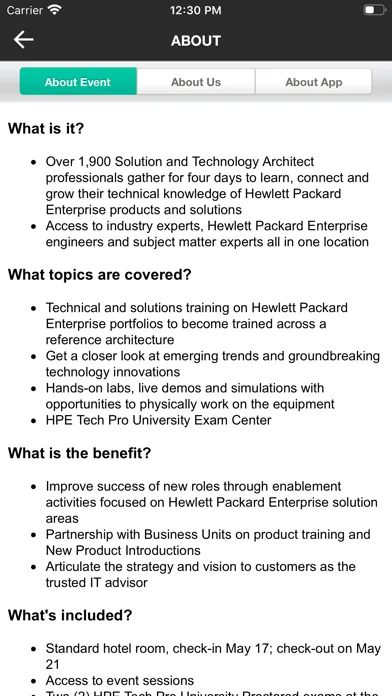 HPE Aspire Screenshots