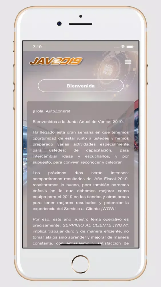 Capturas de tela do JAV 2019