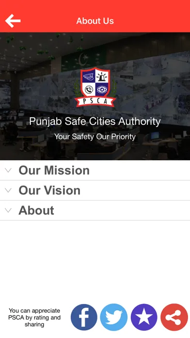 Ảnh chụp màn hình của PSCA - Public Safety