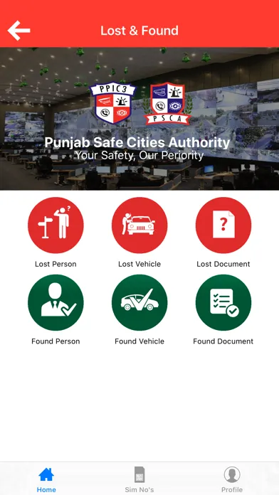 Ảnh chụp màn hình của PSCA - Public Safety