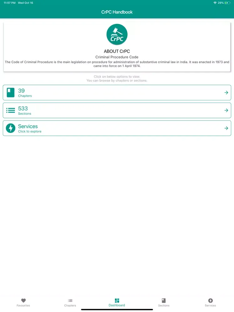 Zrzuty ekranu Criminal Procedure Code - CrPC iPad 