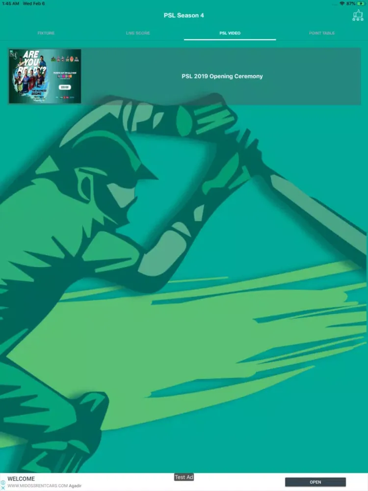 PSL Live Cricket iPad  Screenshots