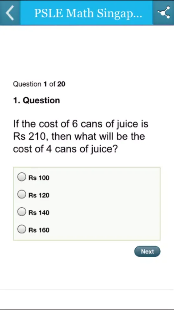PSLE Math Singapore Free應用截圖