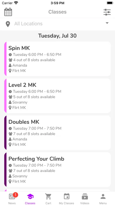 Flirt Fitness Ekran Görüntüleri