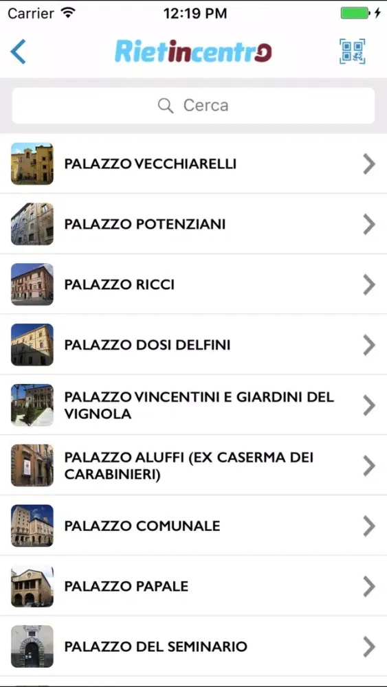 Capturas de tela do Rieti in Centro