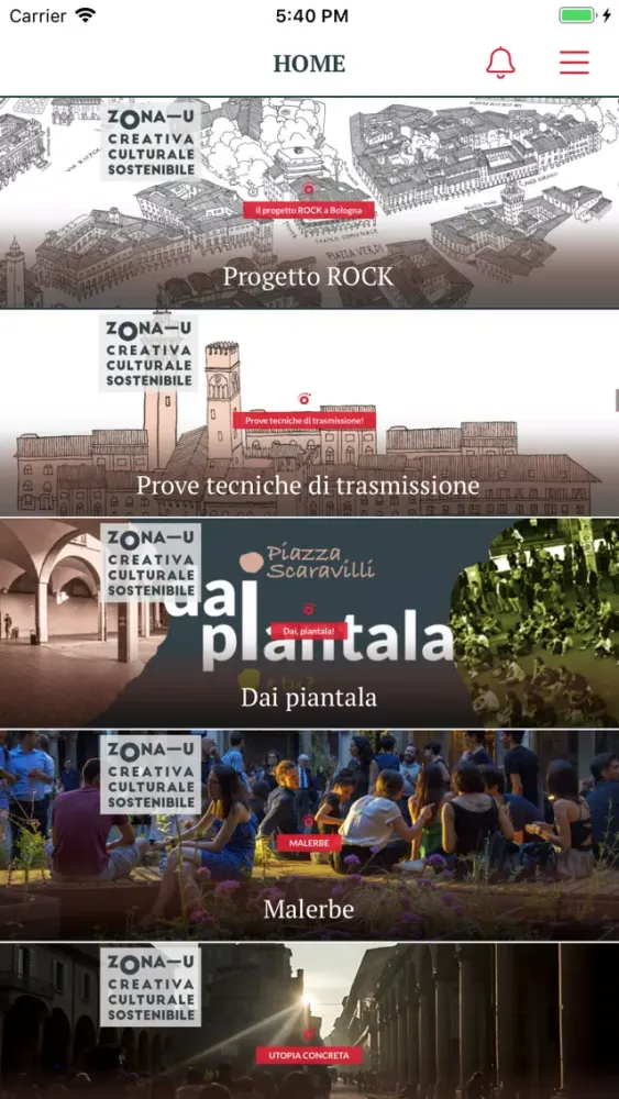 Capturas de tela do ROCK app