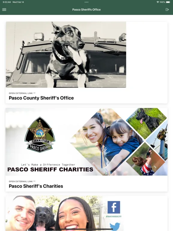 Pasco Sheriff's Office SAFE iPad  Screenshots