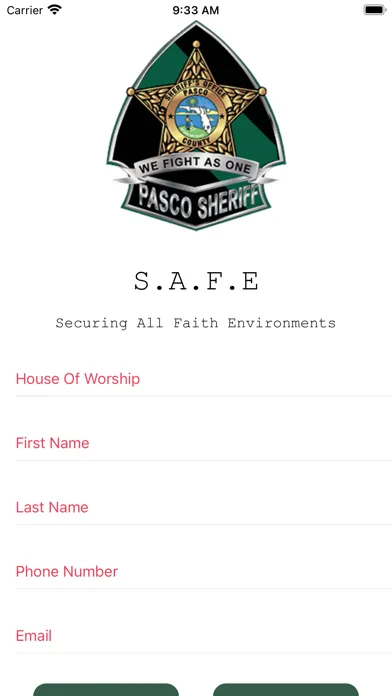 Pasco Sheriff's Office SAFE Screenshots