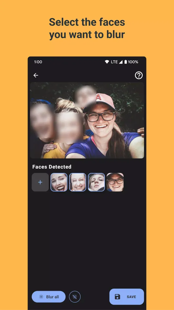 Blur Face Screenshots