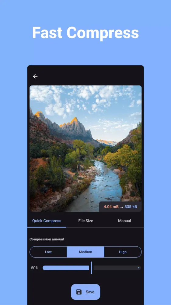 Compress Image Screenshots