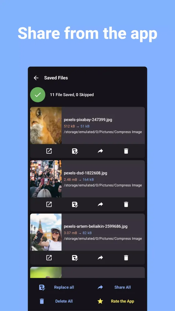 Compress Image Screenshots