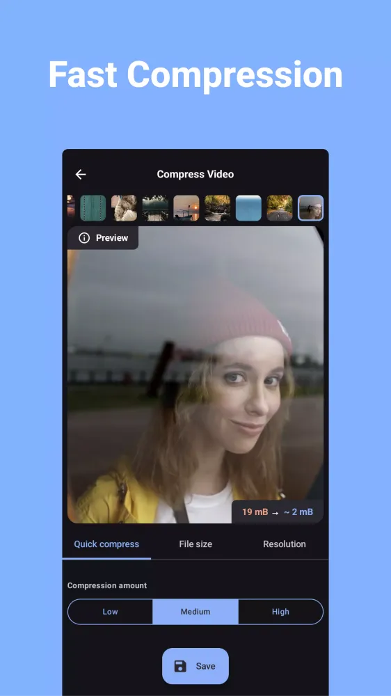 Capturas de pantalla de Compress Video