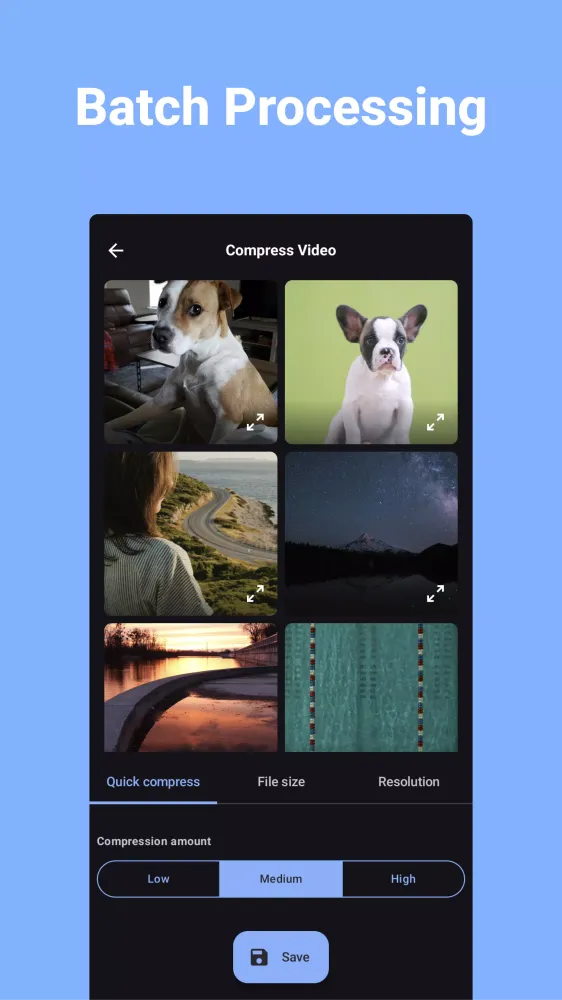 Capturas de pantalla de Compress Video