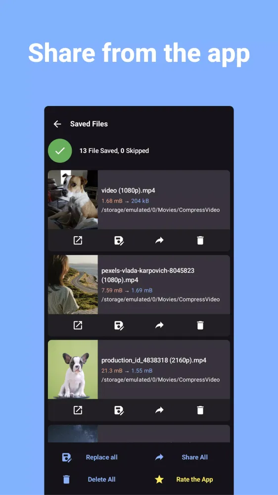 Capturas de pantalla de Compress Video