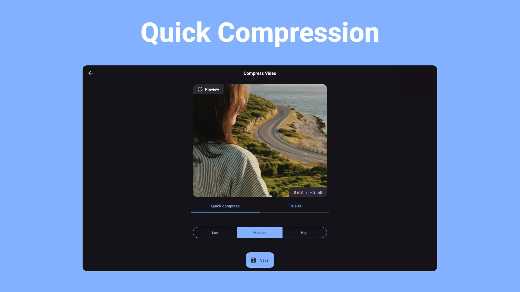 Capturas de pantalla de Compress Video