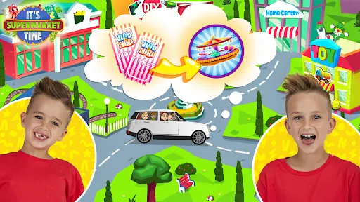 Ảnh chụp màn hình của Vlad & Niki Supermarket game