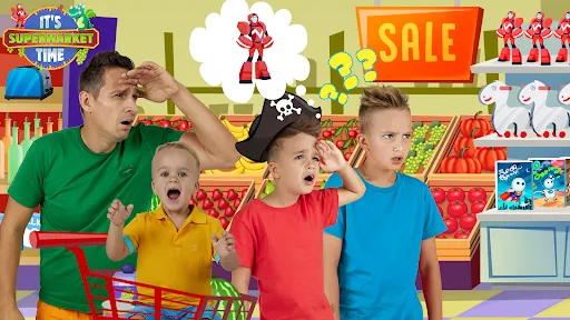 Ảnh chụp màn hình của Vlad & Niki Supermarket game