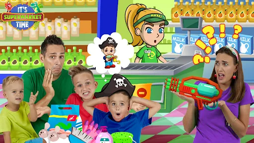 Ảnh chụp màn hình của Vlad & Niki Supermarket game