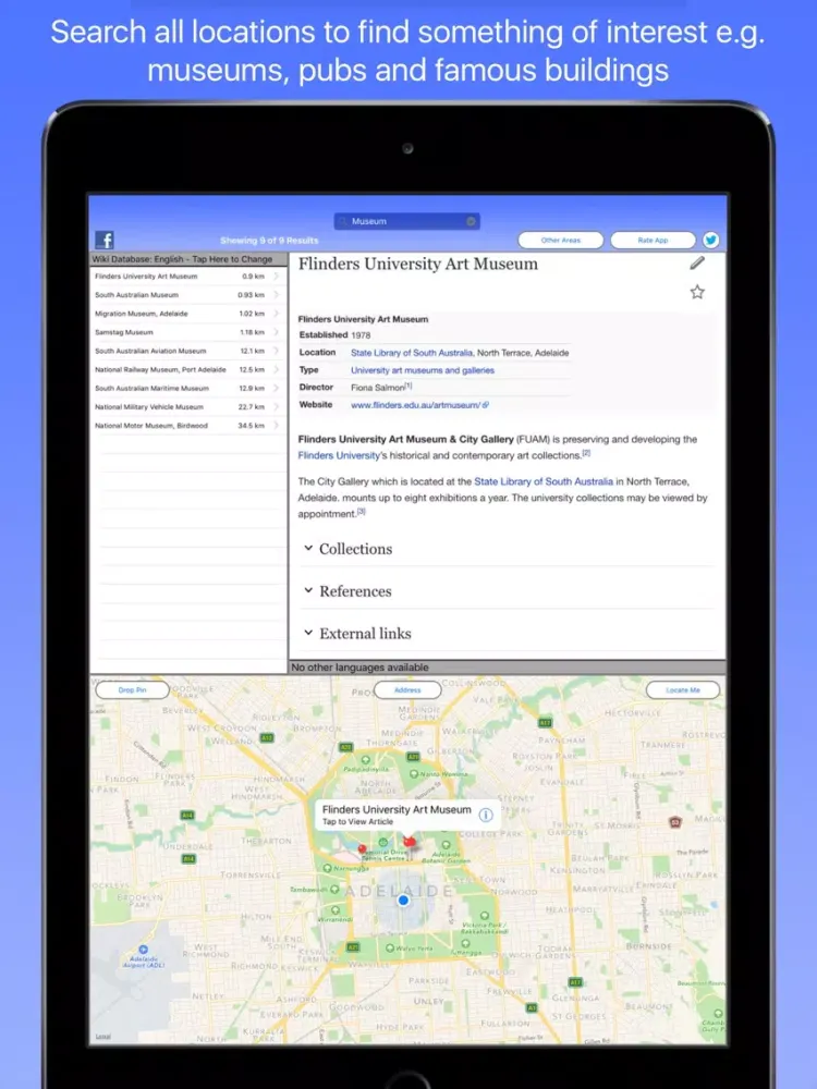 Adelaide Wiki Guide iPad  স্ক্রিনশট