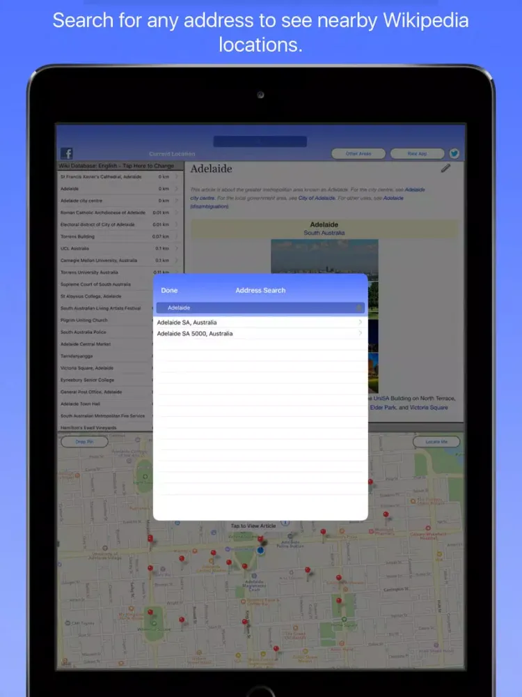 Adelaide Wiki Guide iPad  স্ক্রিনশট