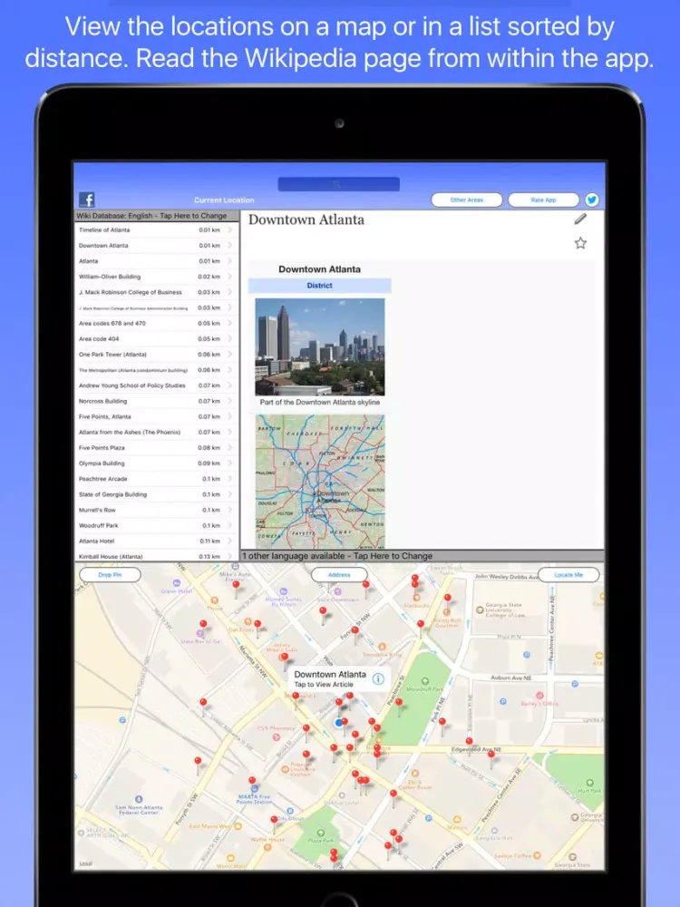 Capturas de pantalla de Atlanta Wiki Guide iPad 