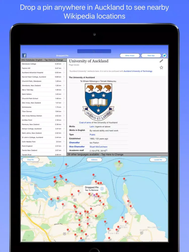 Скриншоты Auckland Wiki Guide iPad 