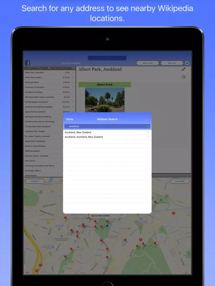 Скриншоты Auckland Wiki Guide iPad 