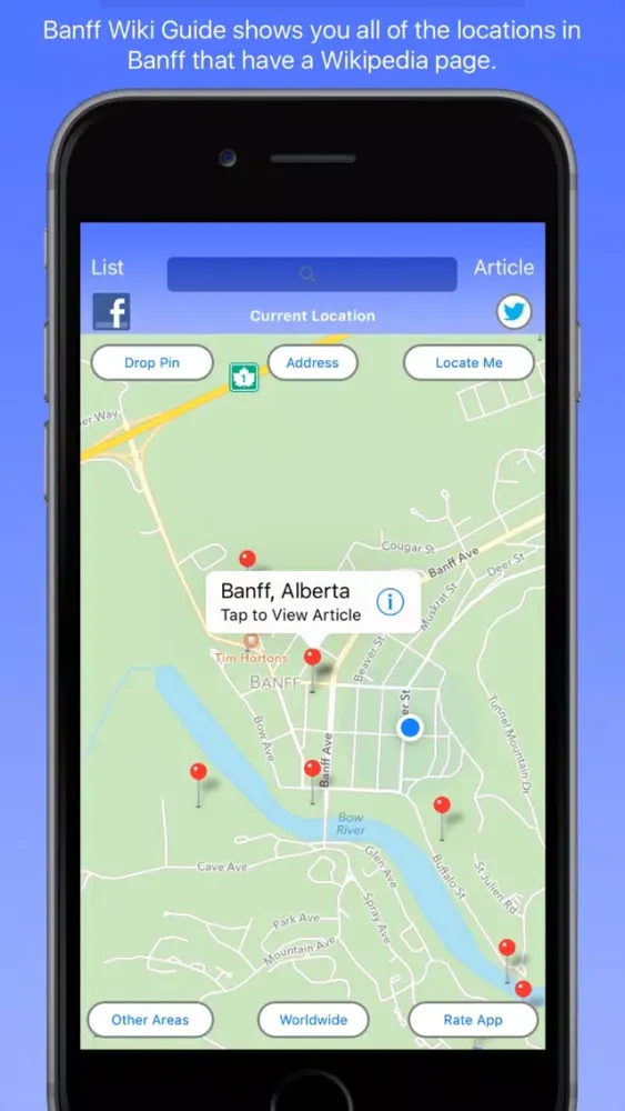 Ảnh chụp màn hình của Banff Wiki Guide